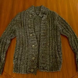 Express Men’s Gray Wool and Acrylic Cardigan Medium